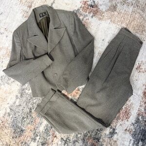 YL by Yair Gray Pinstripe Suit Ensemble